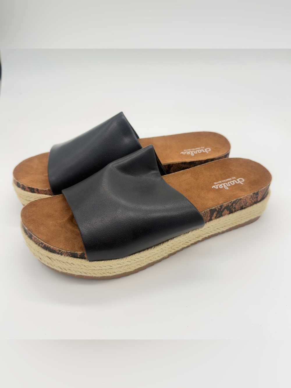 Charles David Brown Woven Espadrille Wedge Sandals